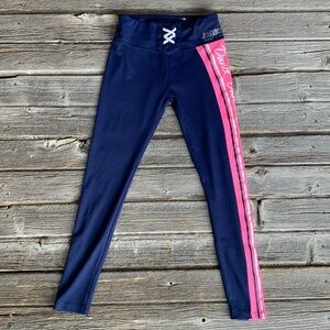 Justice Girls 14/16 Navy & Pink Dance Leggings – Sporty & Stylish